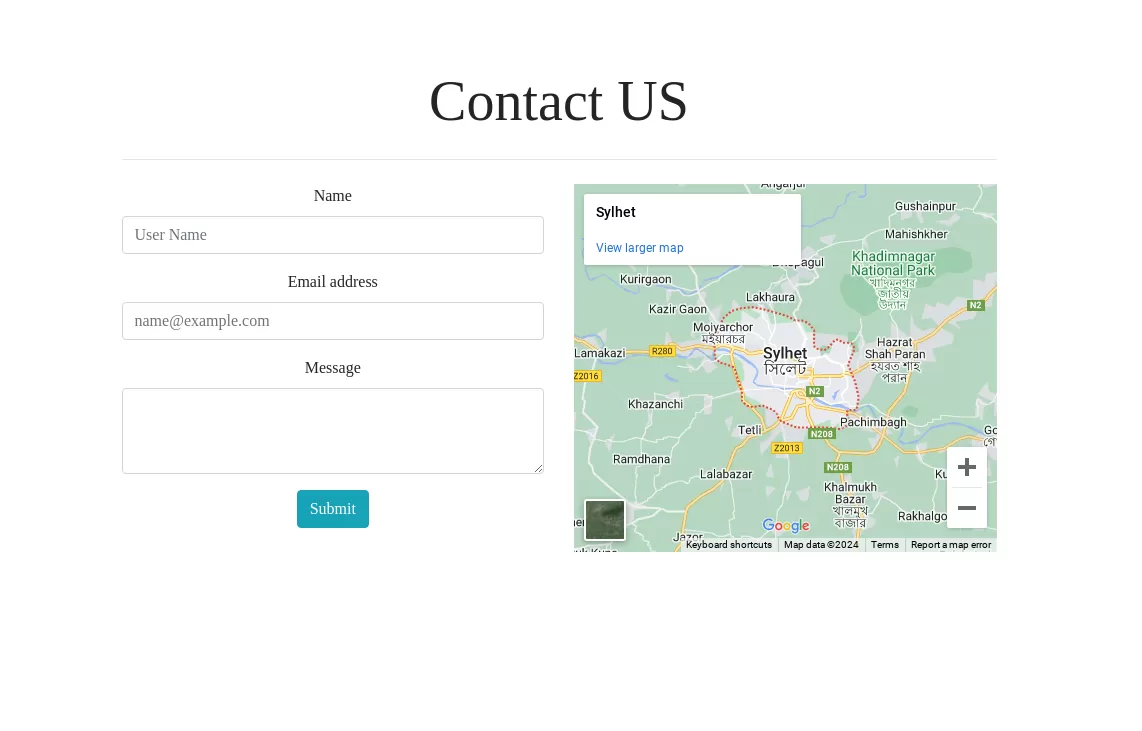 contact us page bootstrap