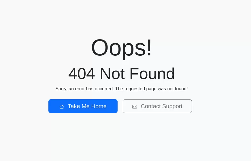 404 error page template