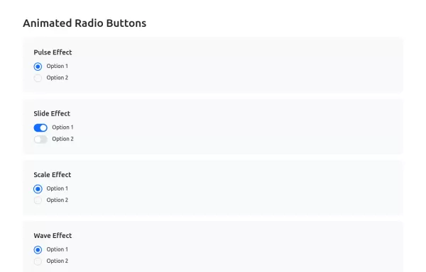 Animated Radio Buttons