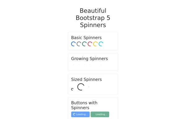 Beautiful Spinners made with Bootstrap 5
