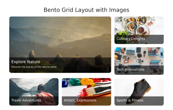 Bento Grid Layout with Images