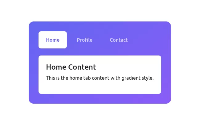 Bootstrap Tabs with Gradient