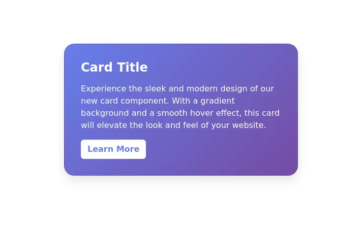 Card w/ gradient background