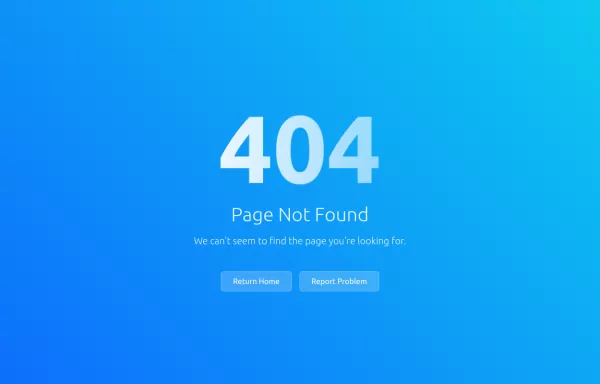 Error page template