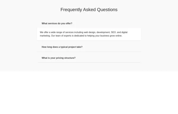 FAQ example with bootstrap 4