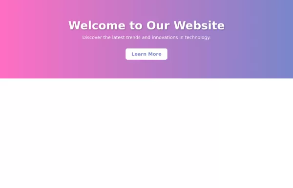 Gradient Hero Section