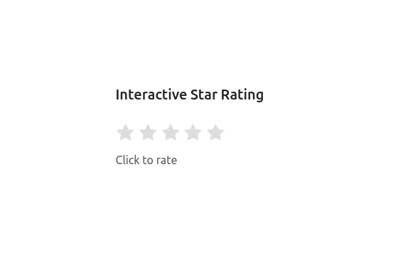 Interactive Star Rating