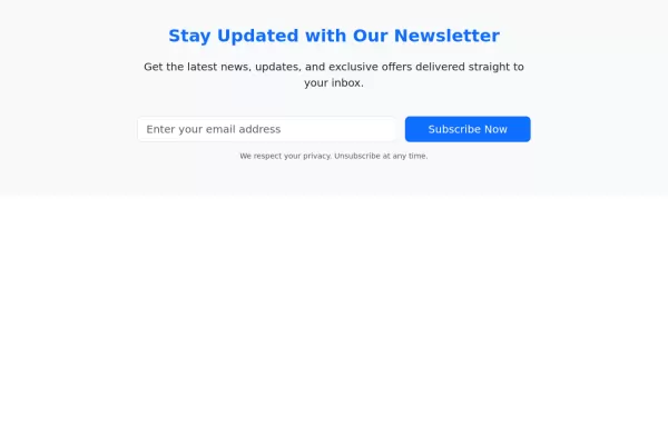 Newsletter CTA Section with Bootstrap 5