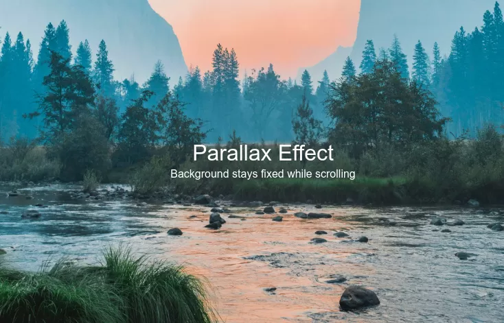 Parallax effect with image background