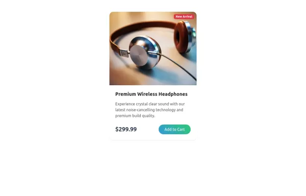 Product card component using Bootstrap 5