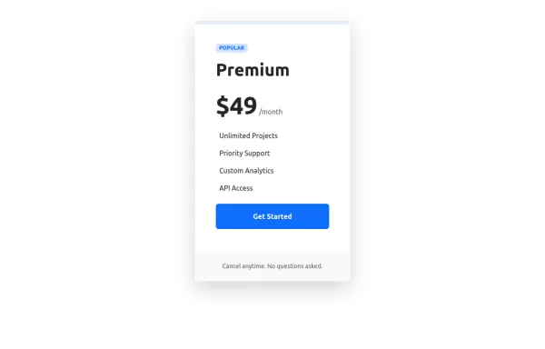 Professional Bootstrap Pricing Table