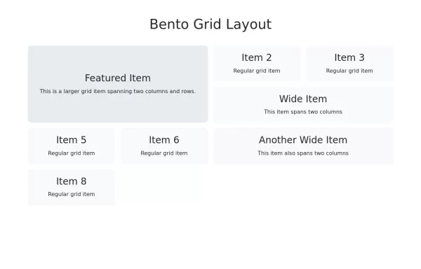 Responsive Bento Grid Layout