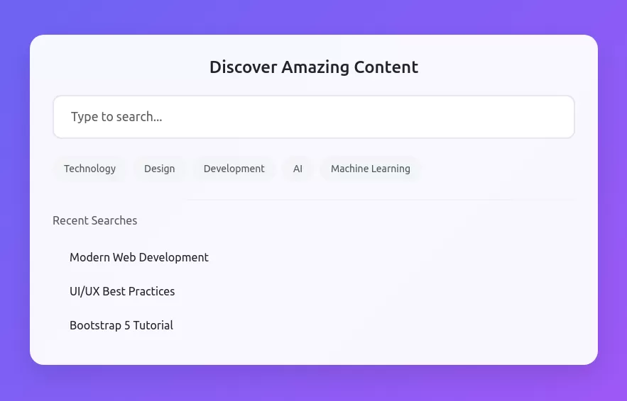 bootstrap 5 search box with icon Example - Bootstrap 5 Example