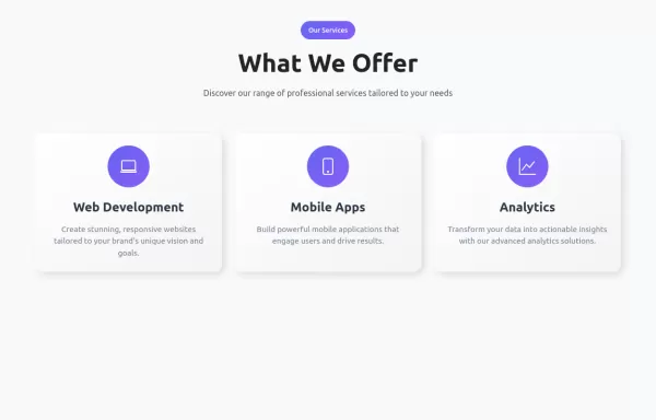 Service Cards with Hover Effects