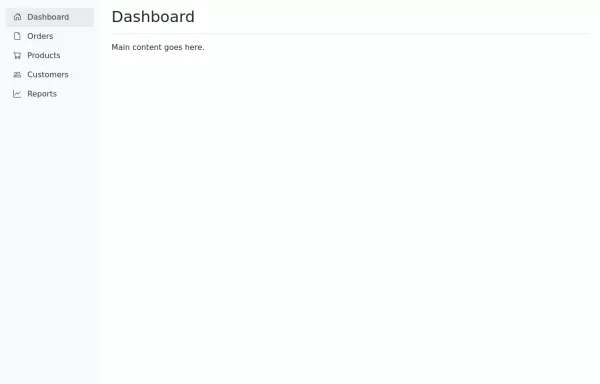 Sidebar navigation with toggle button