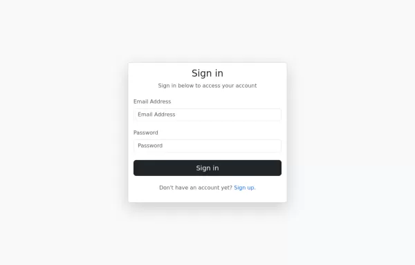 Sign in form with bootstrap 5