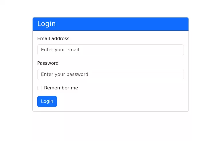 Simple Login form