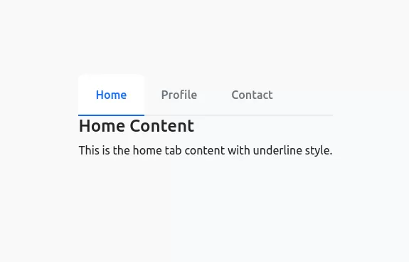 Underlined Tabs with bootstrap 5