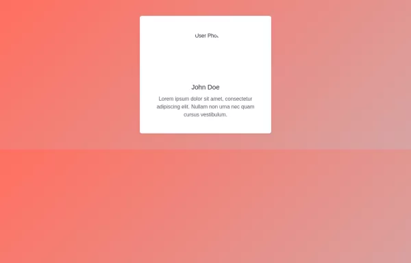 User Profile Card with Bootstrap