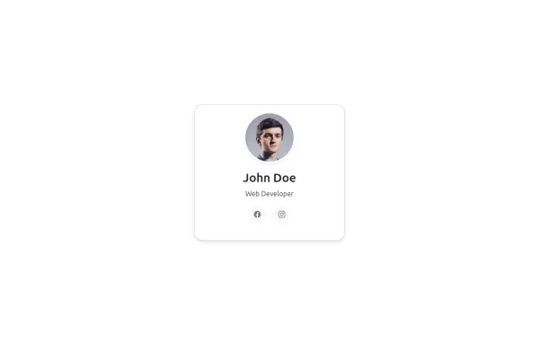 User Profile Card with Social Icons using Bootstrap 5 (without connect button)